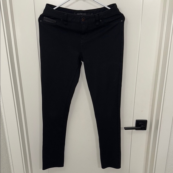 Calvin Klein Jeans Denim - Calvin Klein Jeans Ankle Pant Straight Leg High Rise Pockets Black Womens size 4
